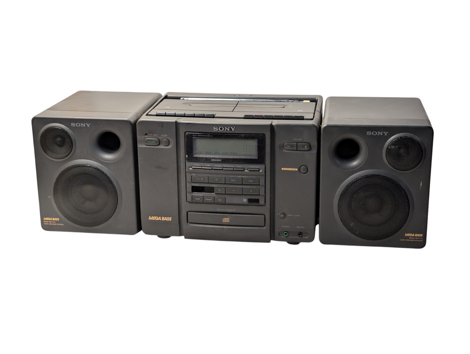 Sony Ghetto Blaster CD Radio DoubleCassette Recorder CFD-757 Please Read