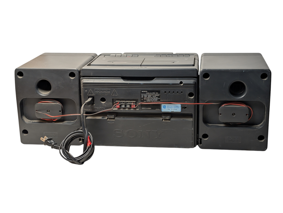 Sony Ghetto Blaster CD Radio DoubleCassette Recorder CFD-757 Please Read