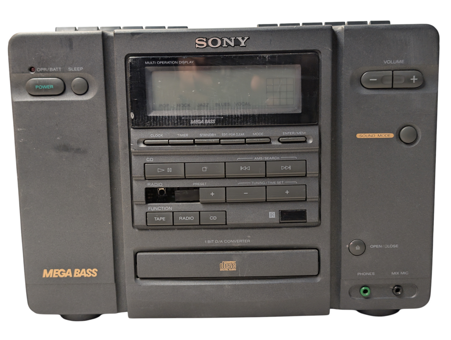 Sony Ghetto Blaster CD Radio DoubleCassette Recorder CFD-757 Please Read