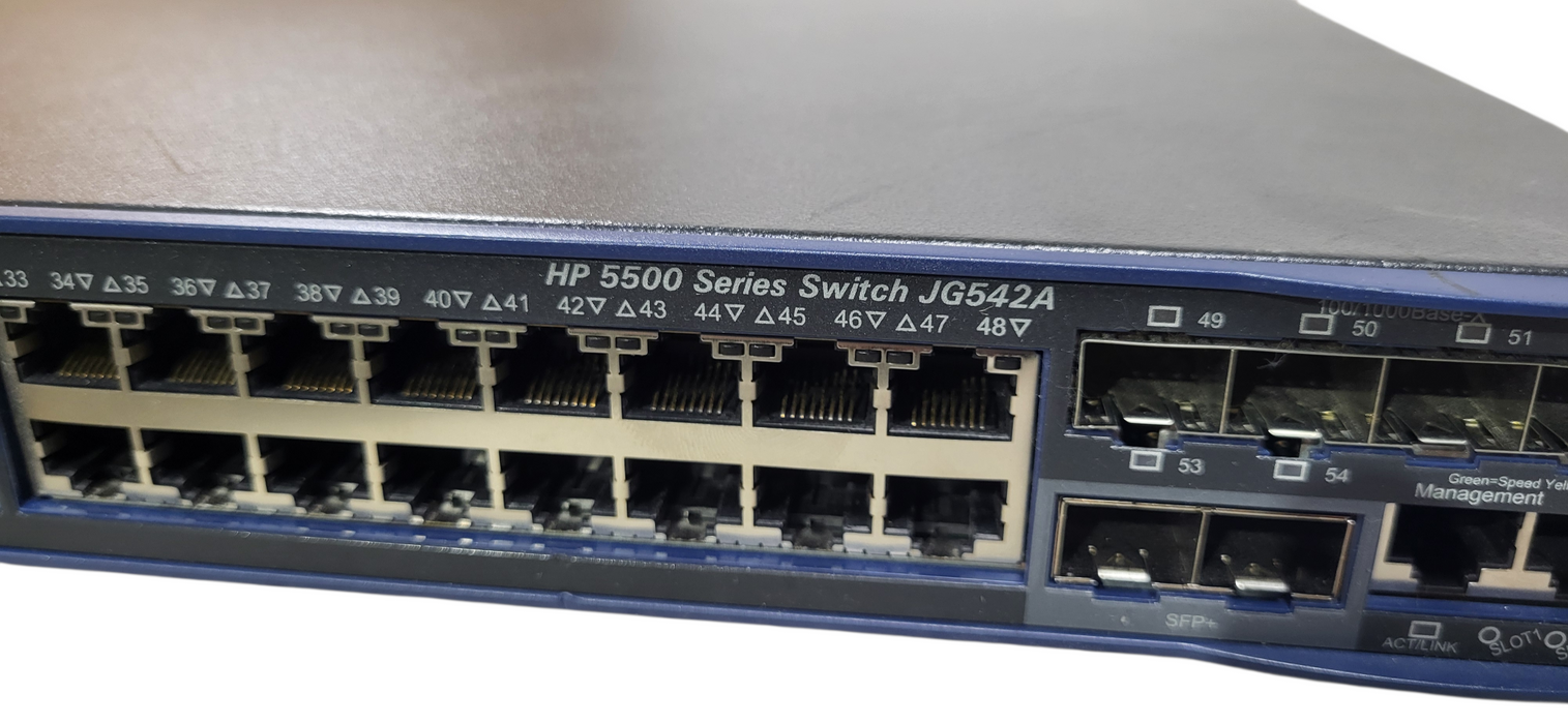 Hewlett Packard Enterprise 5500-48G-PoE+-4SFP HI Switch – JG542A 2x1100W