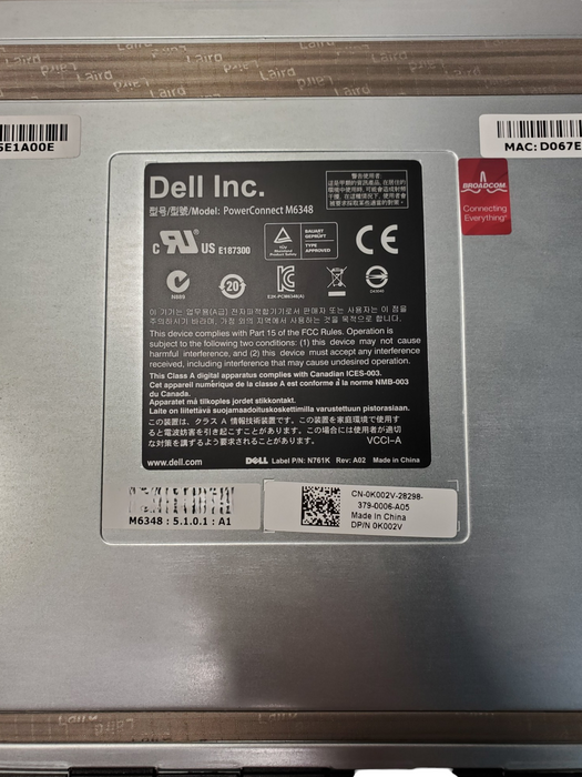 Lot 2x Dell PowerConnect M6348 Blade Ethernet Switch 0K002V *READ*