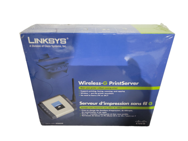NEW Cisco Linksys WPSM54G Wireless-G Print Server !
