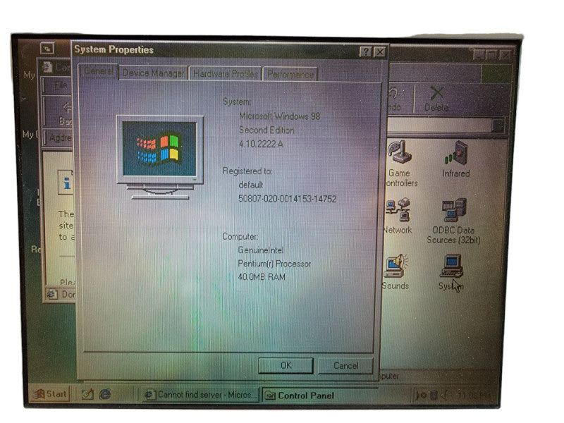 VINTAGE TOSHIBA SATELLITE PRO 400CS | Pentium| 40MB RAM| 50GB HDD Î²