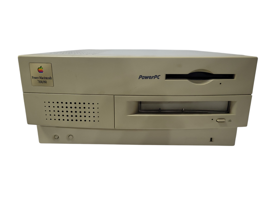 Vintage Apple Computer Power Macintosh Mac Beige PC 7100/80 READ