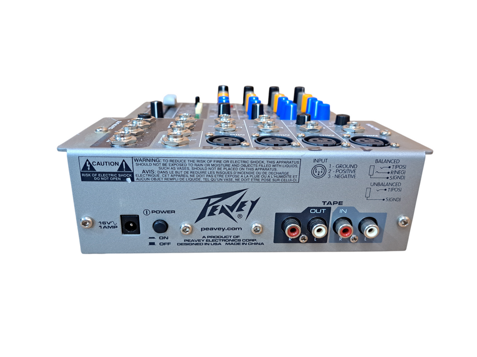 Peavey PV6 Compact Mixer 6-Channel W/ XLR Line Inputs EQ *READ*