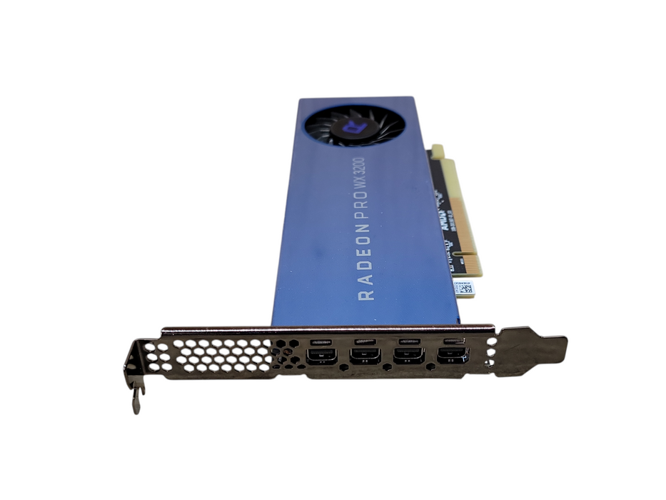 AMD Radeon Pro WX 3200 4GB GDDR5 Graphics Card, 4x mini–DP Cord