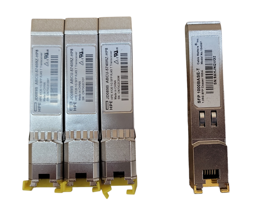 Lot of 8x Assorted brand 1G SFP RJ45 T Transceiver modules, READ