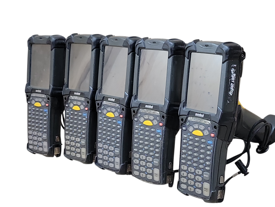 Lot of 5x Symbol MC92N0 Series handheld barcode scanners, See detail