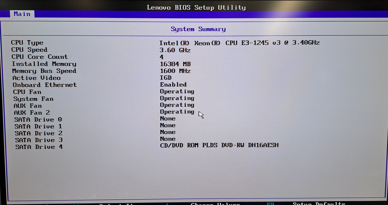 Lenovo ThinkServer TS440 | Xeon E3-1245 v3 @3.40GHz, 16GB RAM, 9240-8i RAID