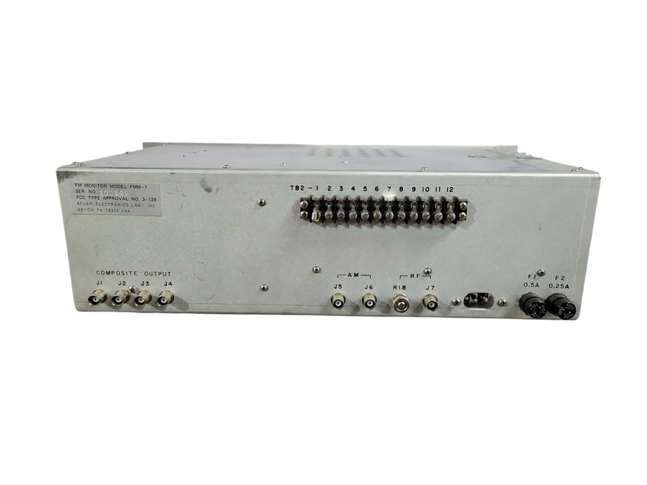 Belar FM Modulation Monitor FMM-1 Pro Broadcast Audio