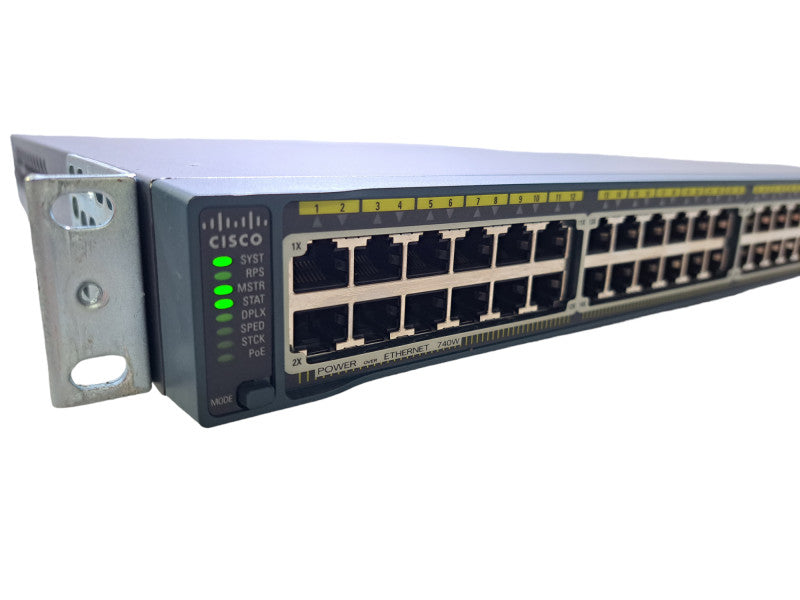 Cisco WS-C2960S-48FPD-L | 48-Port Gigabit PoE+ 740W Switch | 2x 10G SFP+
