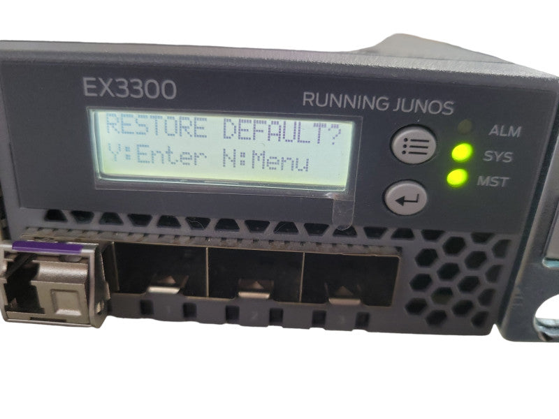 Juniper EX3300 EX3300-24T 24 Port Gigabit Switch Fact Reset  !