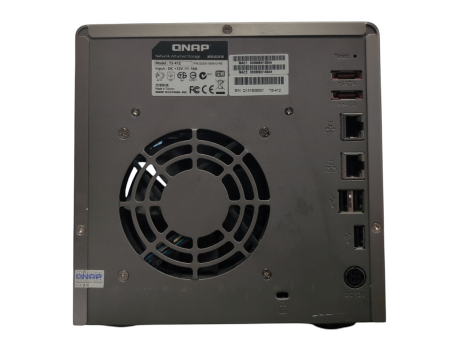 QNAP TS-412 4Bays NAS w/ 2x 2TB HDDs, No AC Adapter