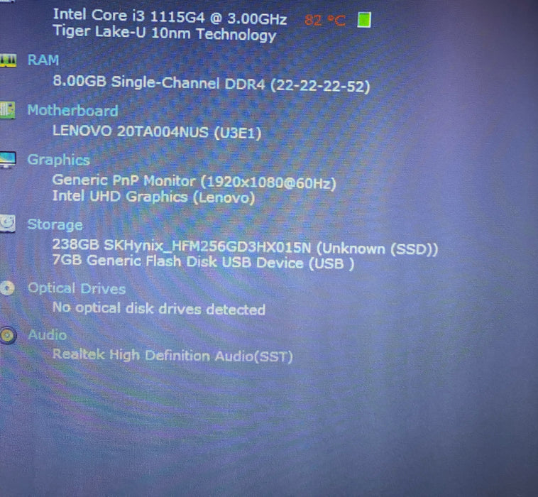 Lenovo ThinkPad E14 Gen 2 Core i3-1115G4 3.00GHz 8GB RAM 256GB SSD