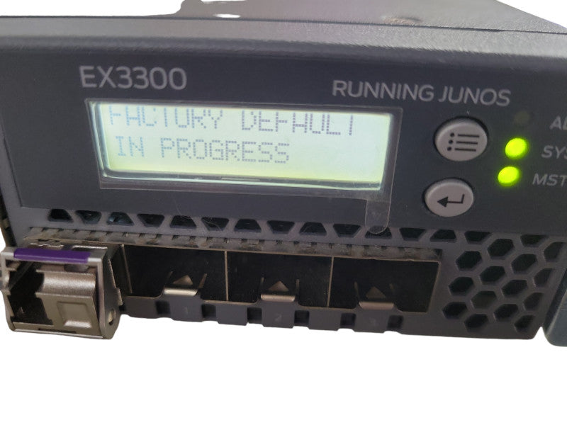 Juniper EX3300 EX3300-24T 24 Port Gigabit Switch Fact Reset  !