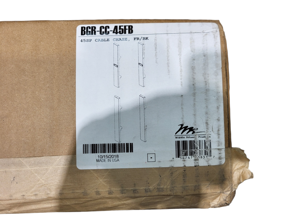 Middle Atlantic Products Cable Chase Kit BGR-CC-45FB