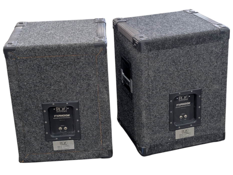 Pair of ROSS Typhoon T-152-HS Speakers system 14-inch Woofers
