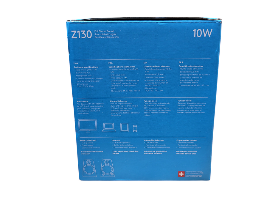 Logitech Z130 Compact 2.0 Stereo Speakers 3.5mm Brand new