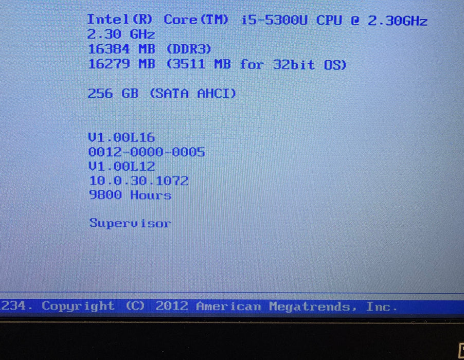 Panasonic ThoughBook CF-54 i5-5300U 16GB RAM 256GB SSD 9800Hrs. READ