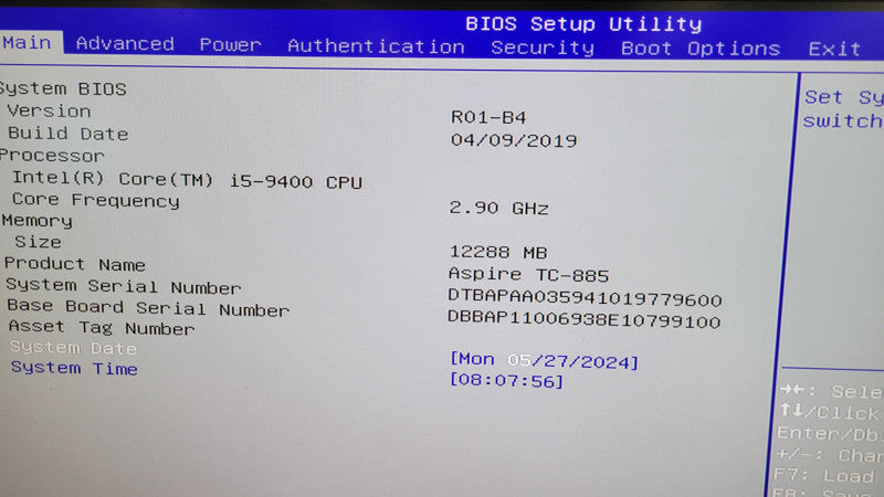 Acer Aspire T - Core i5-9400 | 12GB RAM | 512GB NVMe | WiFi