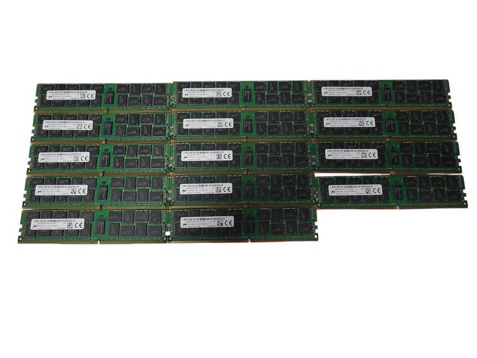LOT of 14x Micron 16GB 2RX4 PC4-2133P-RB0-10 Server Ram