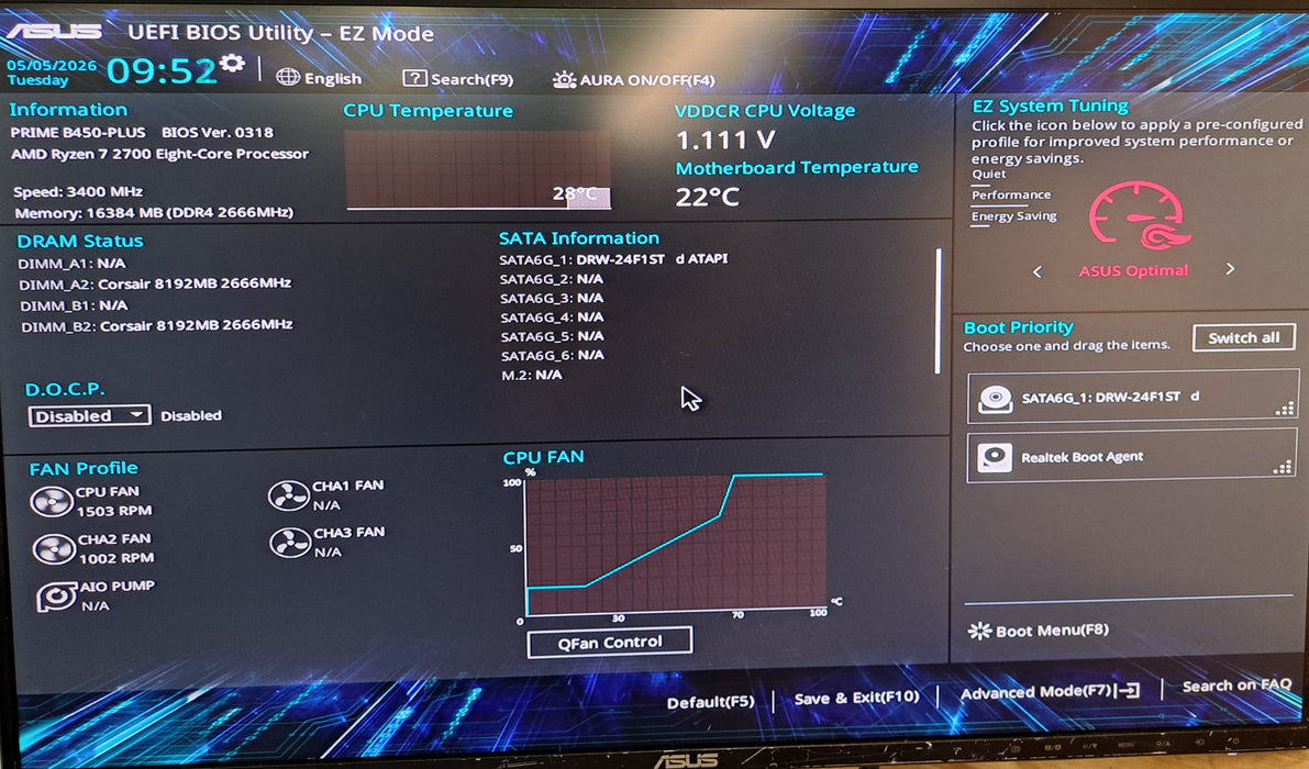 Asus PRIME B450-PLUS Motherboard  w/ AMD Ryzen 7 2700 CPU, 16GB DDR4, I/O Shield