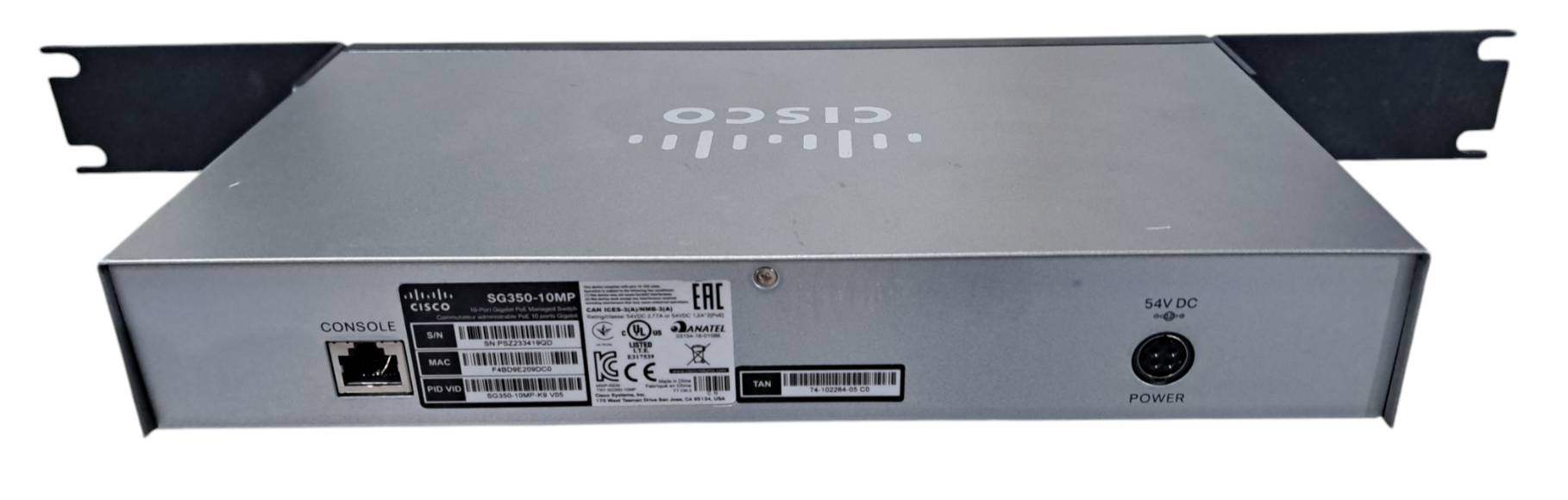 Cisco SG350-10MP 10-Port Gigabit PoE Managed Switch NO PWR ADAPTER