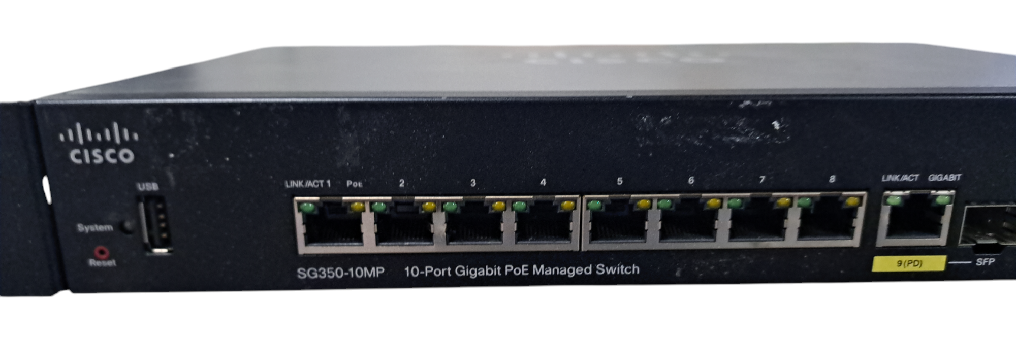 Cisco SG350-10MP 10-Port Gigabit PoE Managed Switch NO PWR ADAPTER