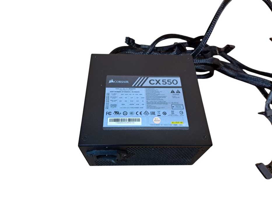 CORSAIR CX550M 550W Non-Modular ATX PC Power Supply PSU — TESTED