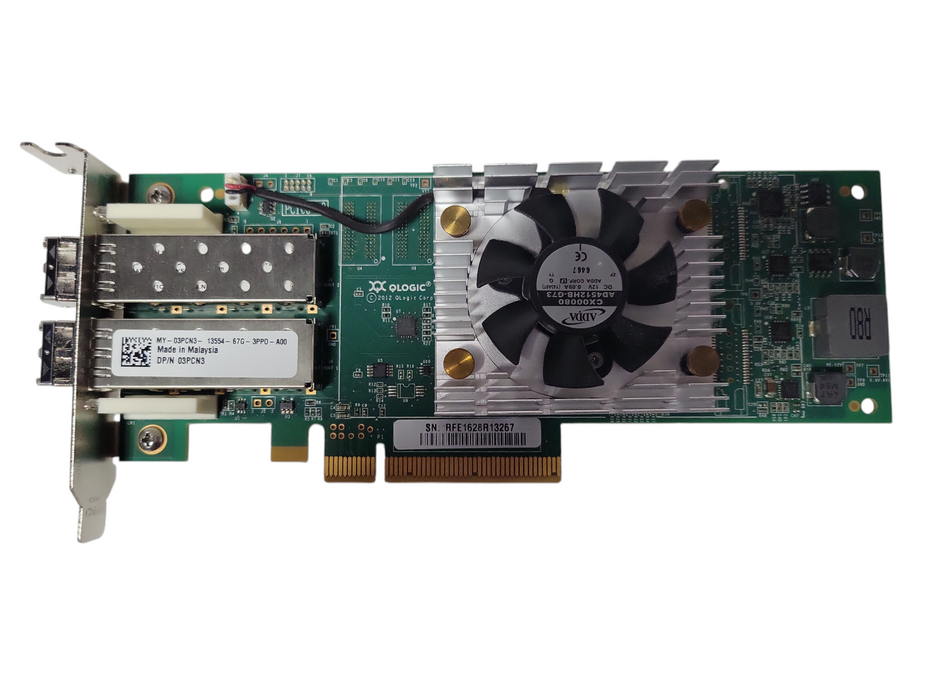 Dell Qlogic QLE2662L-DEL 2-Port 16Gbps Fibre Channel Adapter Low 3PCN3 w/ 2xSFP