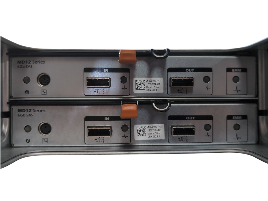 Dell PowerVault MD1200 w/ 2x Controller 03DJRJ & 2x PSU