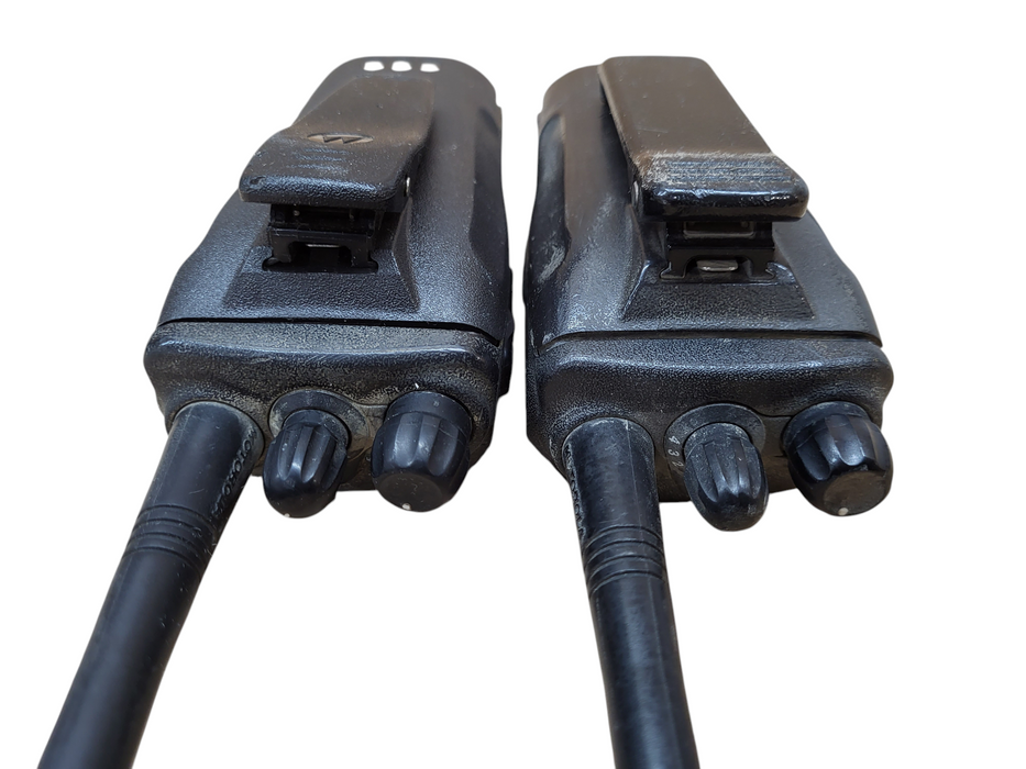 Lot of 2x Motorola CP200 4 Channel UHF Radios 438-470 MHz L2 w/ AC, cradle