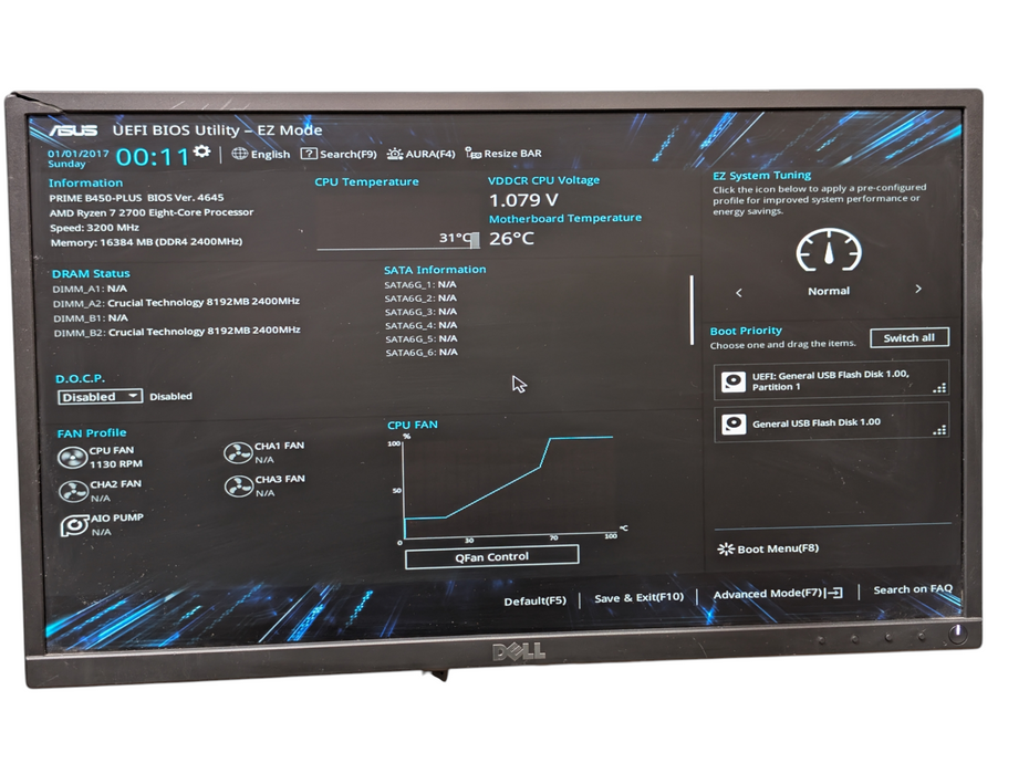ASUS PRIME B450-PLUS AMD Ryzen 7 2700X 16GB RAM Motherboard Combo
