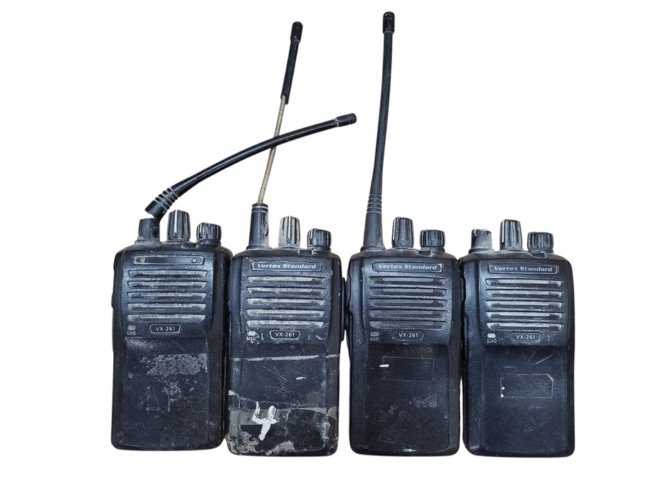 Lot of 4x MOTOROLA VERTEX STANDARD VX-261 PORTABLE HANDHELD TWO WAY 16CH RADIO