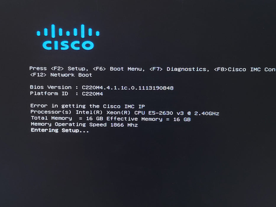 Cisco C220 M4 Intel Xeon E5-2630v3 2.40GHz 16GB DDR4, 2x PSU, 8x 2.5" HDD Bays