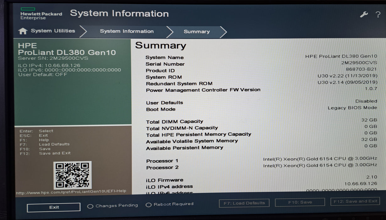 HPE ProLiant DL380 Gen10 | 2x Xeon Gold 6154, 32GB DDR4, P408i-a, 4x SFP+, HBA