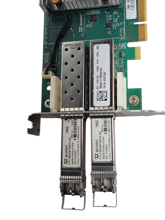Dell QLE2662-DEL 16Gb/s Dual Port FC HBA Card w/ SFPs 03PCN3 07JKH4
