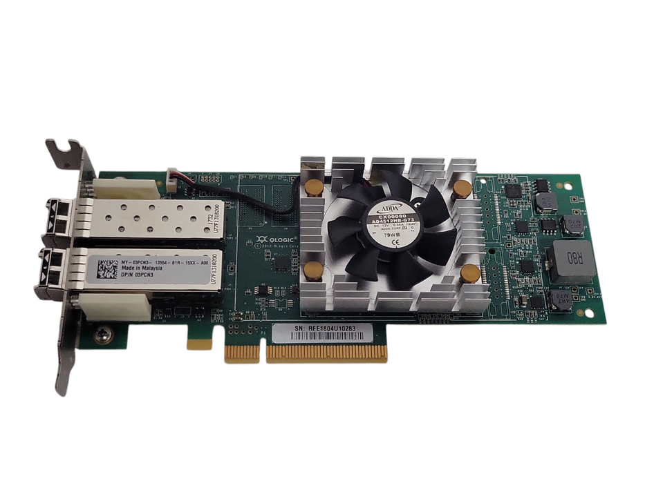 Dell QLE2662-DEL 16Gb/s Dual Port FC HBA Card w/ SFPs 03PCN3 07JKH4