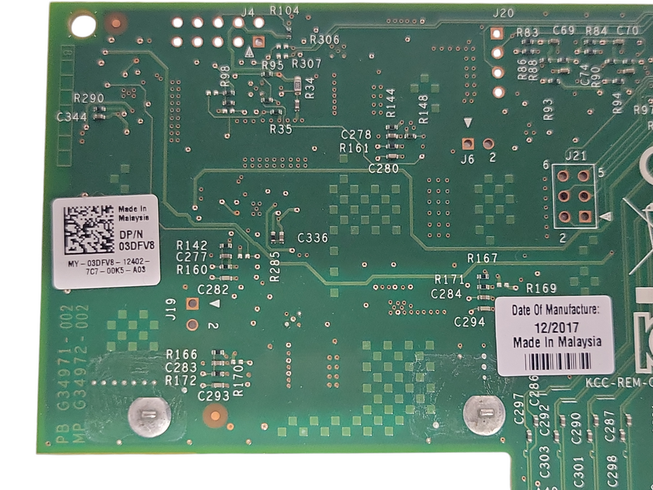 INTEL DELL X540-T2 CONVERGED Dual Port 10Gb Network 03DFV8 LP bracket
