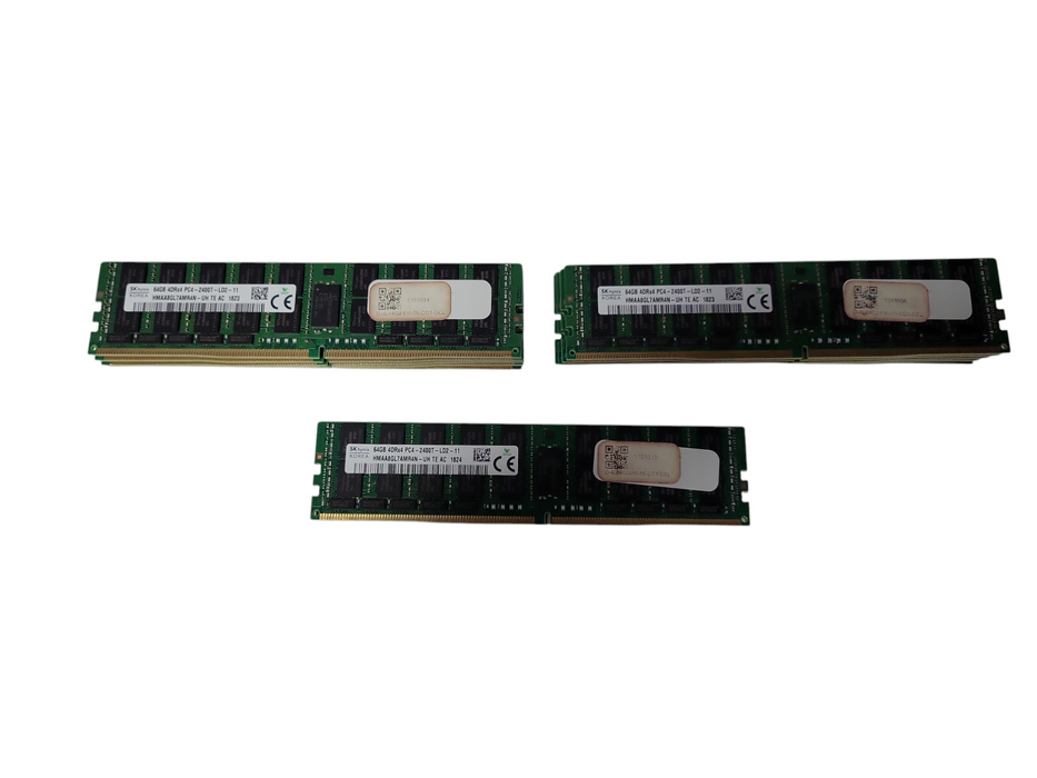LOT og 12x SK hinyx 64GB 4DRX4 PC4-2400T-LD2-11 Server Ram