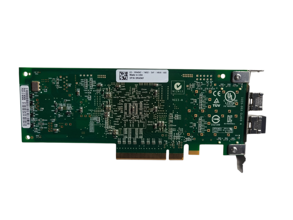 Dell 0RW9KF QLogic QLE2562 8Gb Fibre Channel Dual Port PCIe HBA