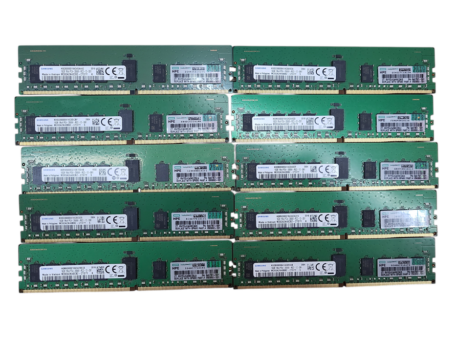 Lot of 10x Samsung 1Rx4 PC4-2666V-R Server Memory