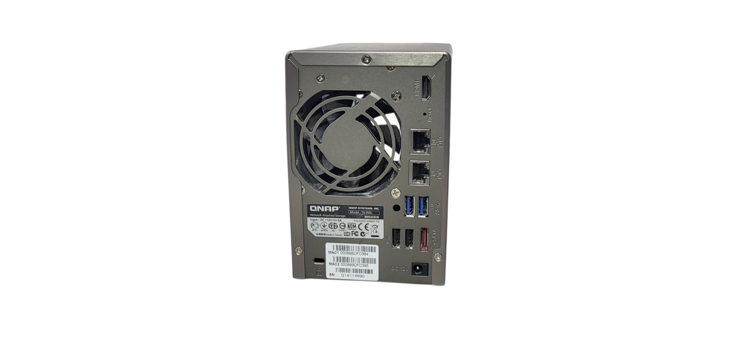 QNAP TS-269L 2-Bay NAS Network Storage System | No HDD, No Caddies