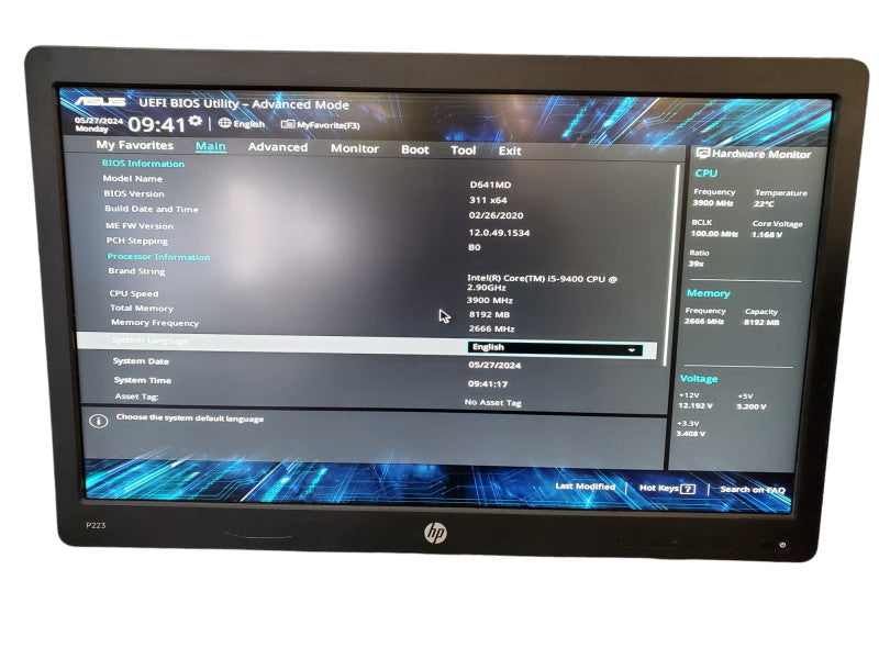 Asus D641SC SFF Desktop i5-9400 8GB RAM NO HDD @