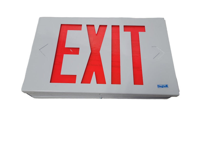 Beghelli Steel Exit Sign  model: SL-E-L-R-U-M-UDC | Open Box, Like New