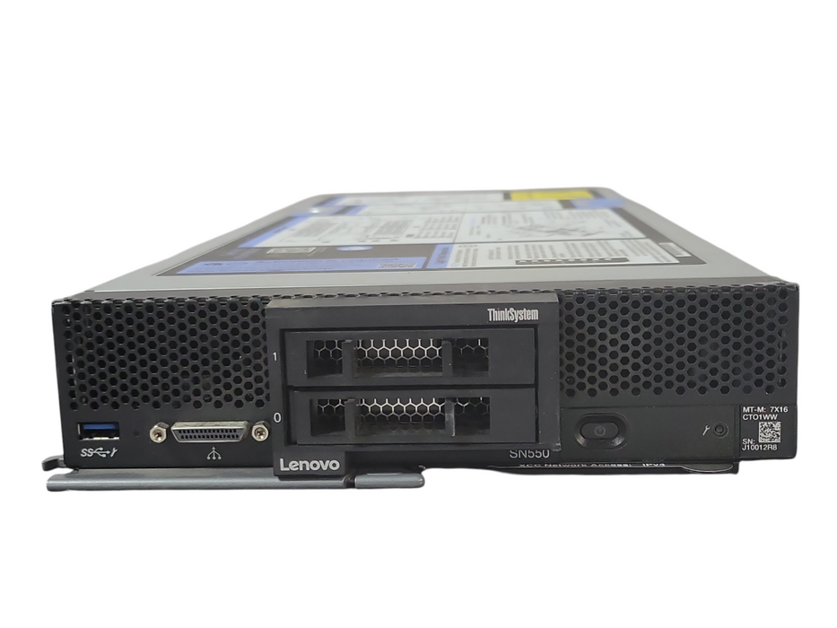 Lenovo ThinkSystem SN550 Blade, No RAM/CPU/HDD/Heatsink, READ