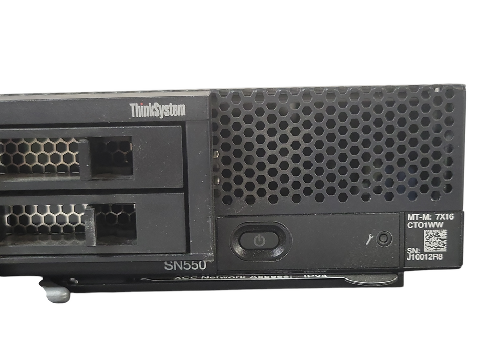 Lenovo ThinkSystem SN550 Blade, No RAM/CPU/HDD/Heatsink, READ