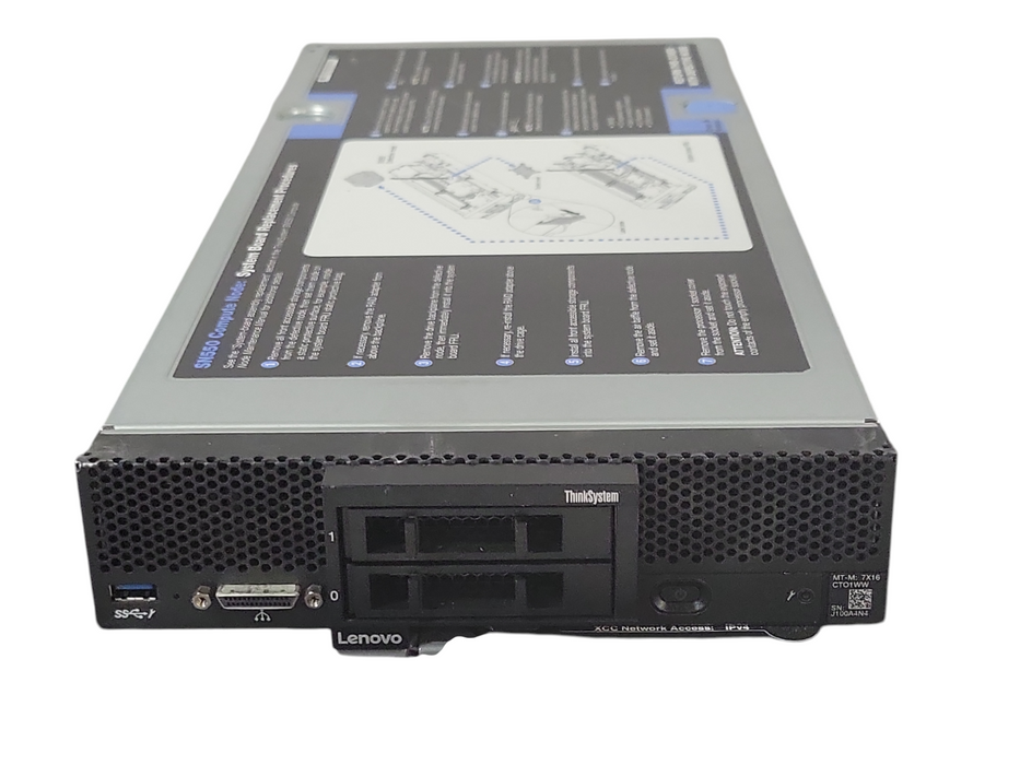 Lenovo ThinkSystem SN550 Blade with 2x Xeon Gold 6130 CPUs, No RAM, No HDD
