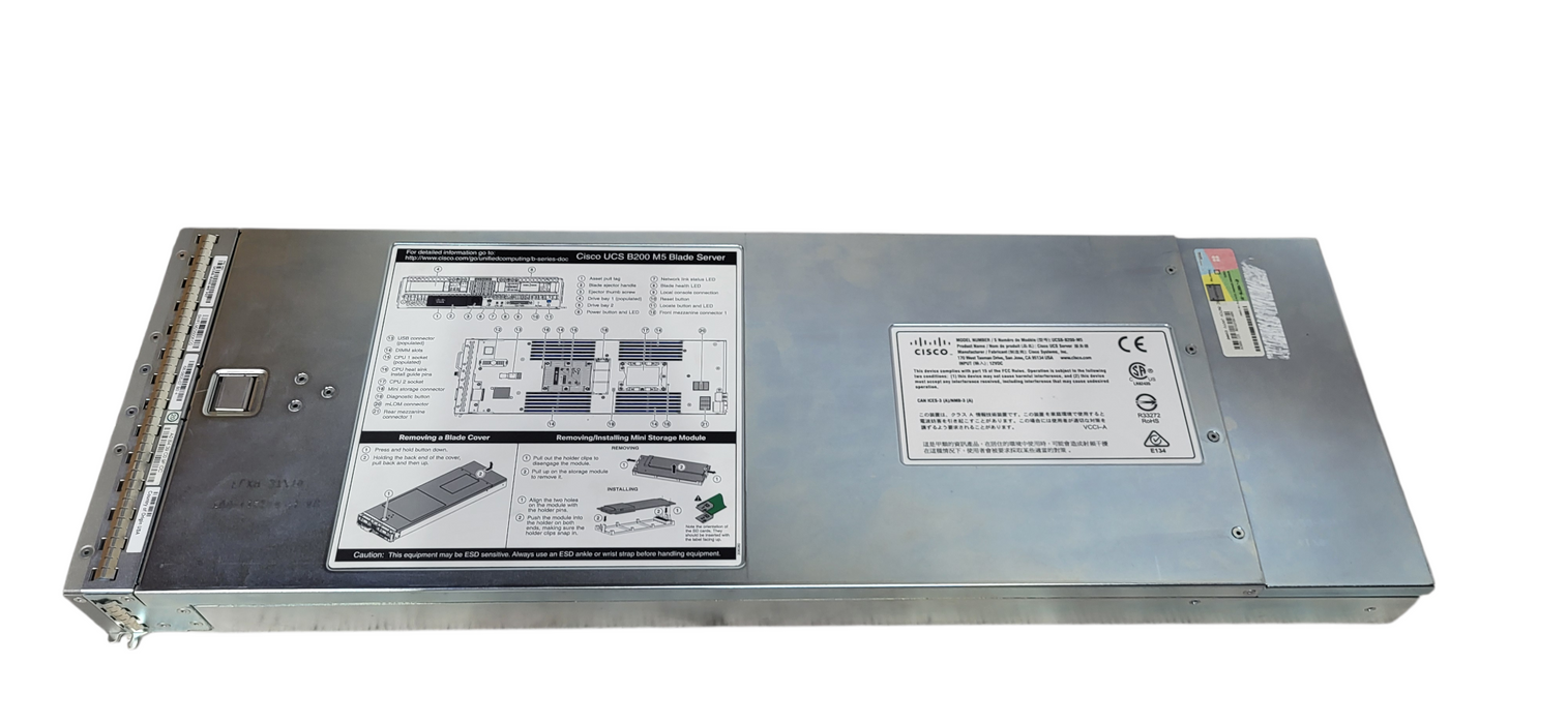 Cisco UCS B200 M5 Blade Server 1x Xeon Silver 4214, No RAM|No HDD, UCSB-MRAID12G