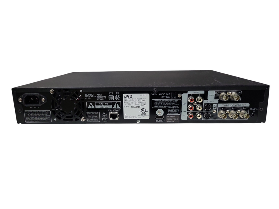JVC SR-HD1250US HDD Blu Ray/DVD Recorder/Player Professional